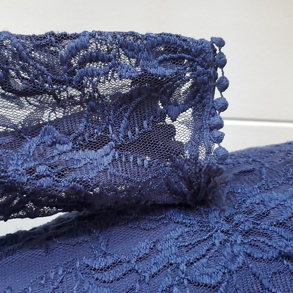 As U Wish Dress for Teenagers Lace Details Keyhole Tie Back Royal Blue Size Sm - Picture 4 of 12